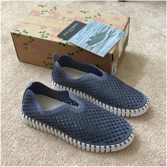 Ilse Jacobsen NIB Tulip Shoes in Blue Grey Size EU 38 / 7-7.5 - Picture 2 of 9